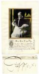 Pope Pius XI Signed Blessing & Photo Display -- Signed as Pope in 1931