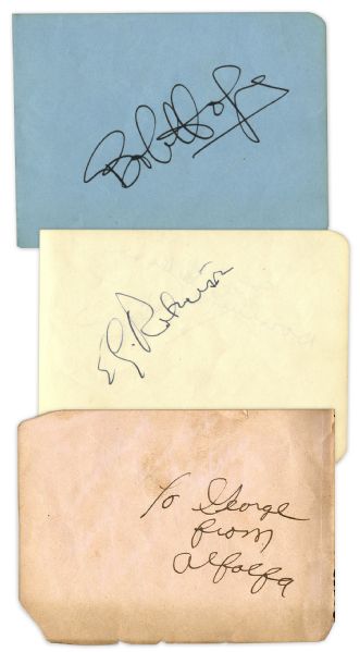 Autograph Book Signed by 45 Hollywood Stars Including, Carl Alfalfa Switzer, Bob Hope, Edward G. Robinson, Esther Williams, Dorothy Lamour, Jack Haley, Phil Harris & More