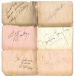 Autograph Book Signed by 45 Hollywood Stars Including, Carl ''Alfalfa'' Switzer, Bob Hope, Edward G. Robinson, Esther Williams, Dorothy Lamour, Jack Haley, Phil Harris & More