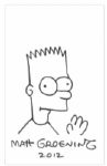 Matt Groening Signed Sketch of Bart Simpson -- Sketched on a Page of ''Radioactive Man''