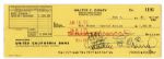 Walt Disney Signed Check -- Signed Walter E. Disney in His Unique Style