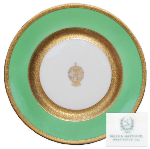 Lenox China Plate With Spanish Legation Tag