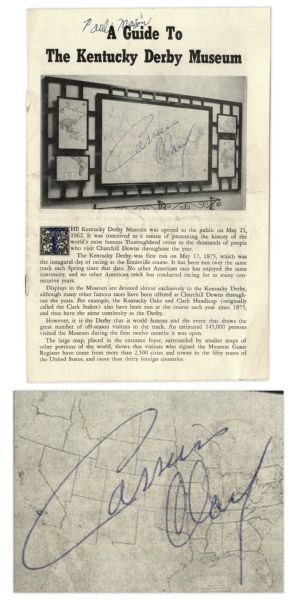 Muhammad Ali Signed Kentucky Derby Program -- Signed as Cassius Clay -- With PSA/DNA COA