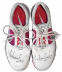 Michelle Wie Autographed & Worn Golf Shoes -- Wie Signs Her Name to Each Shoe