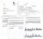 Red Skelton Twice-Signed Contract -- Pertains to Clips of His Show Used in Gremlins