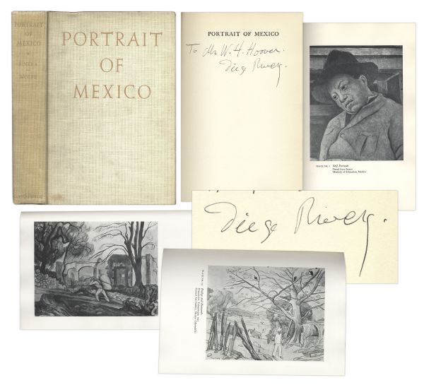 Diego Rivera Signed Copy of Portrait of Mexico