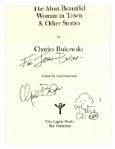 Charles Bukowski Signed & Hand-Sketched Page From His Book