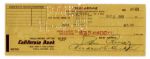 Lucille Ball and Desi Arnaz Signed Checks From 1953