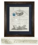 President Abraham Lincoln Military Document Signed From 1862 -- Near Fine With Full Abraham Lincoln Signature
