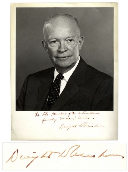 President Dwight Eisenhower Signed 11 x 14 Photograph