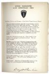 Dwight D. Eisenhower Signed D-Day Speech From ''Crusade in Europe'' -- Rare Signed Speech Is Very Desirable Among Presidential & WWII Collectors