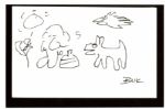 Charles Bukowski Hand Drawn Illustration -- Signed Buk