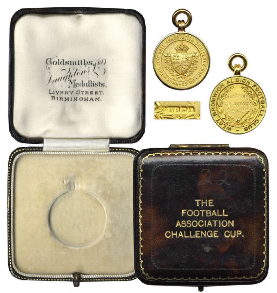 Gold F.A. Cup Runners-Up Medal Won by West Bromwich Albion Manager Fred Everiss in 1935