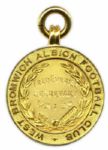 Gold F.A. Cup Runners-Up Medal Won by West Bromwich Albion Manager Fred Everiss in 1935
