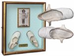 Shirley Temple Twice-Signed Original Dancing Shoes Worn in the Films Baby Takes a Bow and Stand Up And Cheer -- Temple Signs Each Shoe