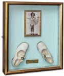 Shirley Temple Twice-Signed Original Dancing Shoes Worn in the Films ''Baby Takes a Bow'' and ''Stand Up And Cheer'' -- Temple Signs Each Shoe