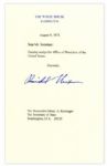 Richard Nixon Signed Souvenir Resignation