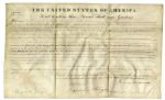 President James Monroe Land Grant Signed in 1821