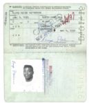 Heavyweight Champion Floyd Patterson Twice-Signed Passport