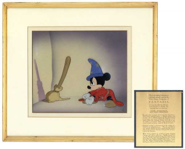 Mickey Mouse Fantasia Hand Painted Cel by Walt Disney Company -- From the Magic Brooms Segment