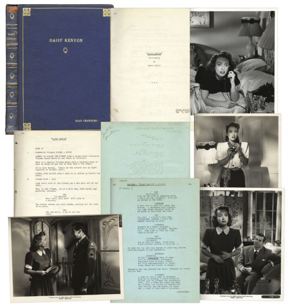 Joan Crawford Personally Owned Film Script for Daisy Kenyon -- From Christies Auction of Crawfords Estate