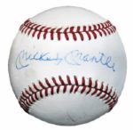 Mickey Mantle Signed Baseball -- Also Signed by Whitey Ford -- From The Estate of Red Skelton And Previously Owned by Him