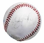 Mickey Mantle Signed Baseball -- Also Signed by Whitey Ford -- From The Estate of Red Skelton And Previously Owned by Him