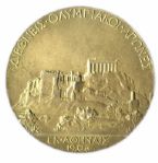Gold Olympic Medal From the 1906 Summer Olympics, Held in Athens, Greece