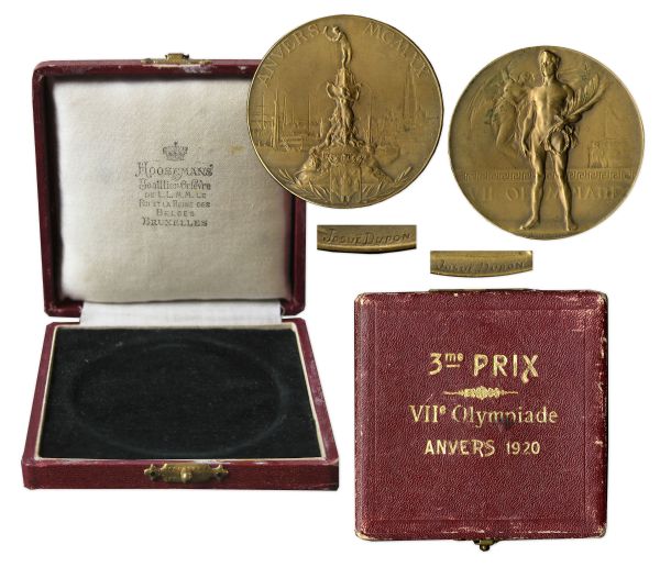 Bronze Olympic Medal From the 1920 Summer Olympics, Held in Antwerp, Belgium