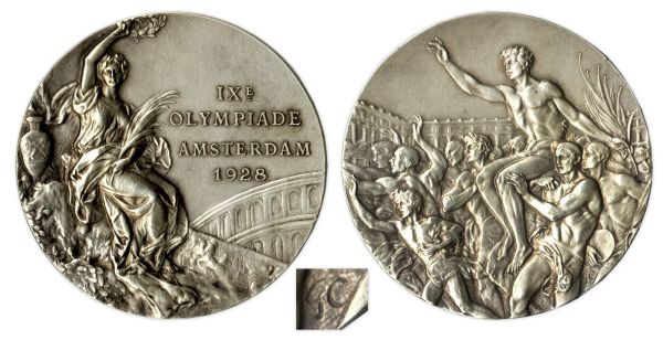 Gold Olympic Medal From the 1928 Summer Olympics, Held in Amsterdam, Netherlands