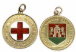 Gold Winners Medal Won in 1911 by Director C.W. Wright of Newcastle United -- Accompanied by Two Original Team Photographs