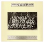Gold Winner's Medal Won in 1911 by Director C.W. Wright of Newcastle United -- Accompanied by Two Original Team Photographs