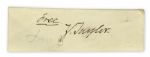 President Zachary Taylor Free Frank Signature