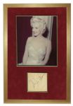 Marilyn Monroe Signed Photo Display -- With PSA/DNA COA