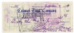 Marilyn Monroe Signed Check