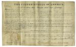 President Andrew Jackson Land Grant Signed in 1830