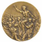 Bronze Olympic Medal From the 1932 Summer Olympics, Held in Los Angeles, California