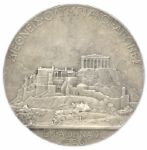 Silver Olympic Medal From the 1906 Summer Olympics, Held in Athens, Greece