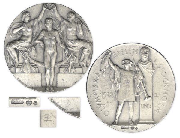 Silver Medal From the 1912 Summer Olympics, Held in Stockholm, Sweden