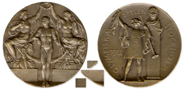 Bronze Medal From the 1912 Summer Olympics, Held in Stockholm, Sweden