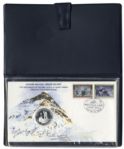 Sir Edmund Hillary & Tenzing Norgay Signed First Day Cover -- With Limited Edition Coin Marking 25th Anniversary of Everest's First Ascent