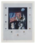 Limited Edition Print Signed by 20 Apollo Astronauts Including Buzz Aldrin & Michael Collins