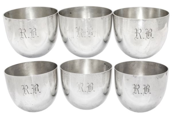 Raymond Burr Personally Owned Lot of 6 Sterling Silver Cups