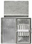 Raymond Burr Personally Owned Cigarette Case -- Engraved With Inscription An Actor is a Sculptor Who Carves in Snow