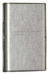 Raymond Burr Personally Owned Cigarette Case -- Engraved With Inscription ''An Actor is a Sculptor Who Carves in Snow''