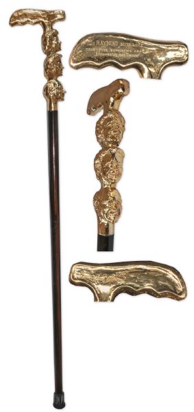 Raymond Burrs Perry Mason Cane -- Gifted by Cast Members Barbara Hale, Billy Katt and David Ogden Stiers
