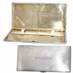 Raymond Burr Cigarette Case Gifted to Him by Jerry Lewis -- Given to Burr on the Set of the 1955 Film Youre Never Too Young