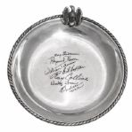 Raymond Burr Personally Owned Ashtray -- With Facsimile Signatures of Himself & Five Actors From Perry Mason
