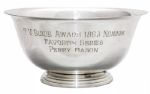 Perry Mason TV Guide Award Nomination Bowl From 1963 -- Personally Owned by Raymond Burr