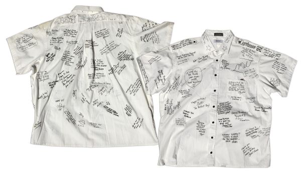 Raymond Burr Shirt Signed by Cast & Crew of The Return of Perry Mason Made for Television Movie